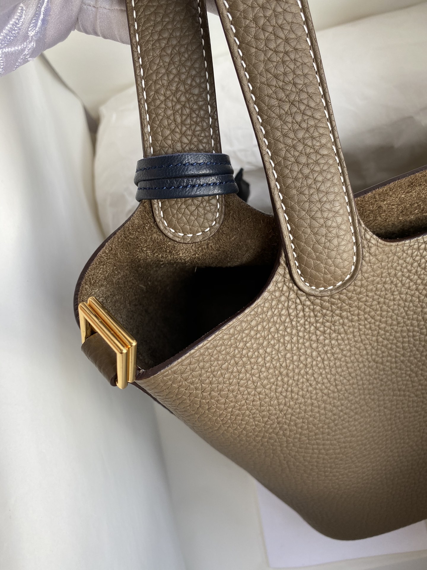 에르메스 피코탄 락18 에토프 금장 소가죽